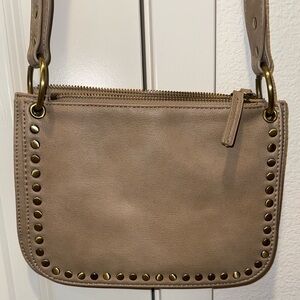 Anthropology Studded Tan Crossbody Bag